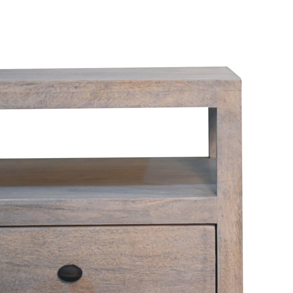 2 Drawer Open Bedside Table - Brown