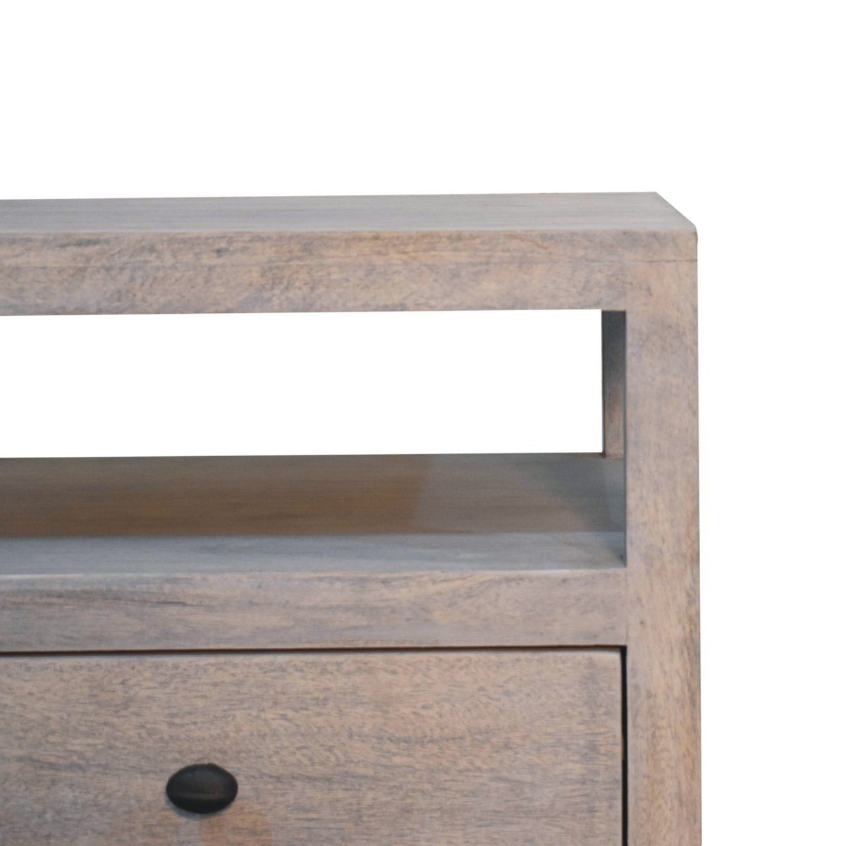 2 Drawer Open Bedside Table - Brown
