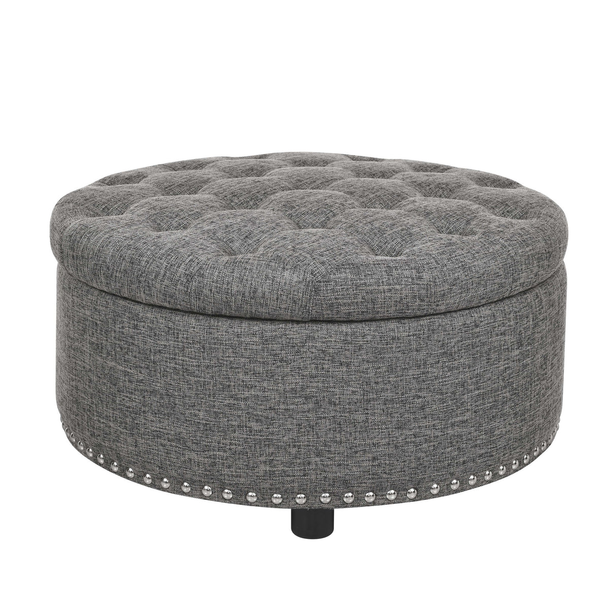 Tufted Storage Ottoman With Upholstery
