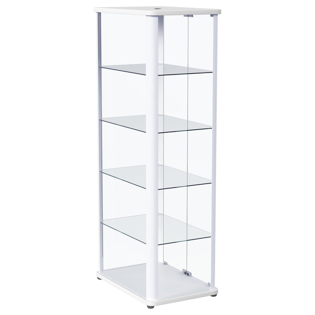Nevra - 4 Shelf Display LED Curio Cabinet