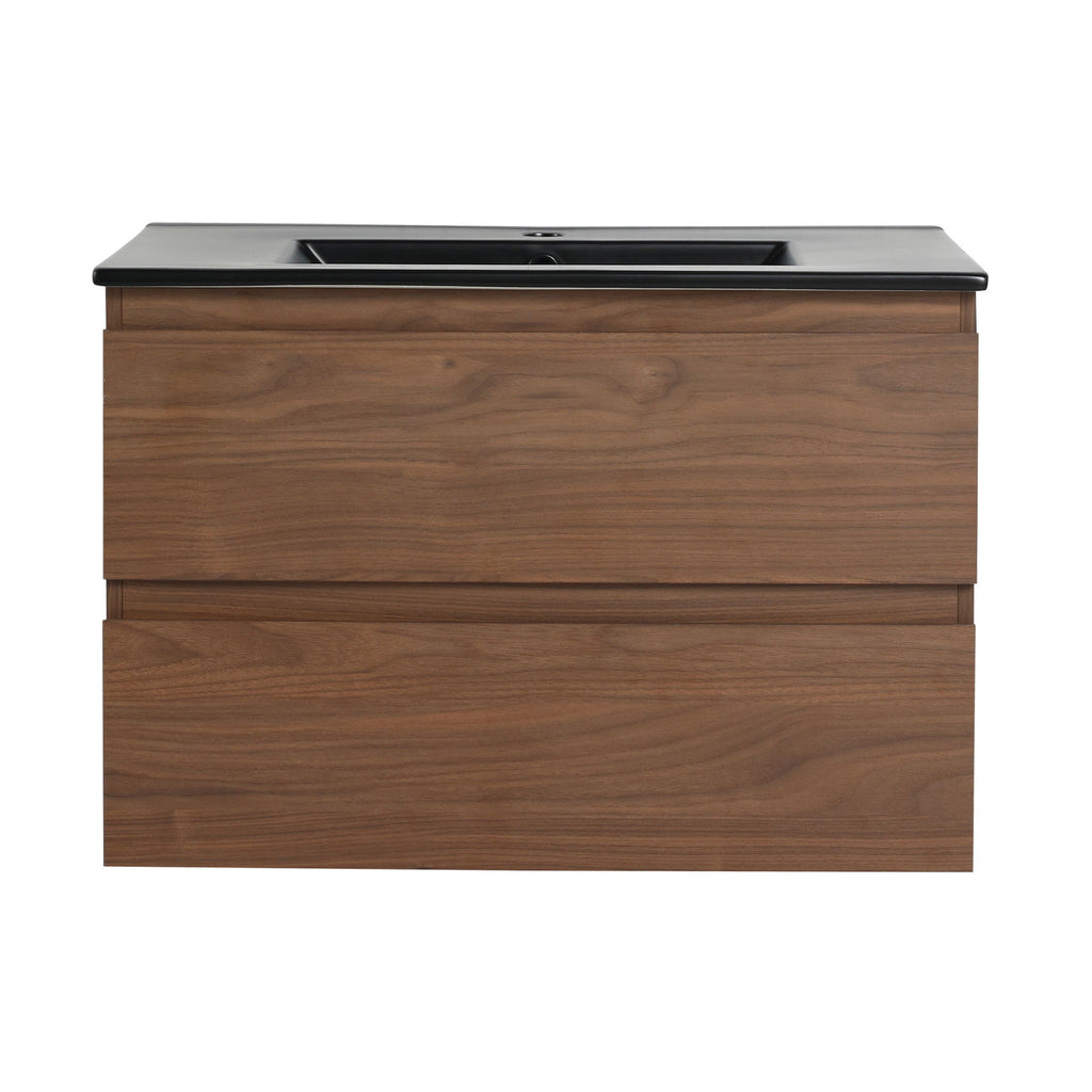Wall Mounted Bathroom Vanity With Sink, 2 Soft Close Drawers