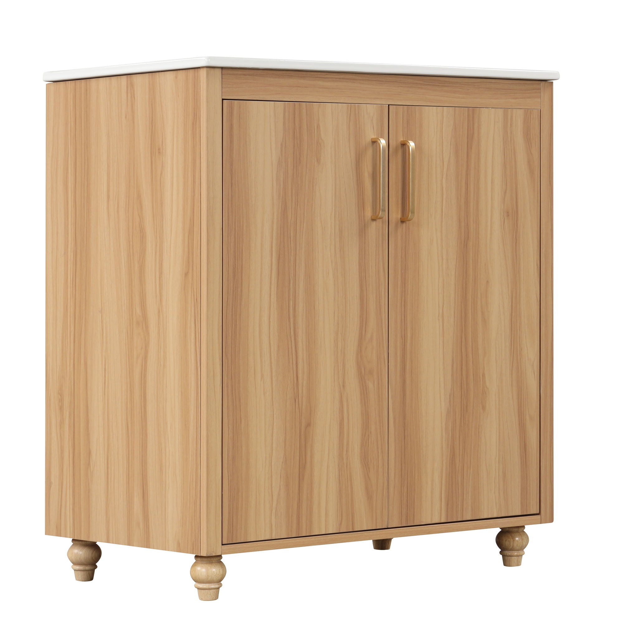 30" Bathroom Vanity With Sink, Cabinet With Doors And Drawer, Rectangular Shape - Natural