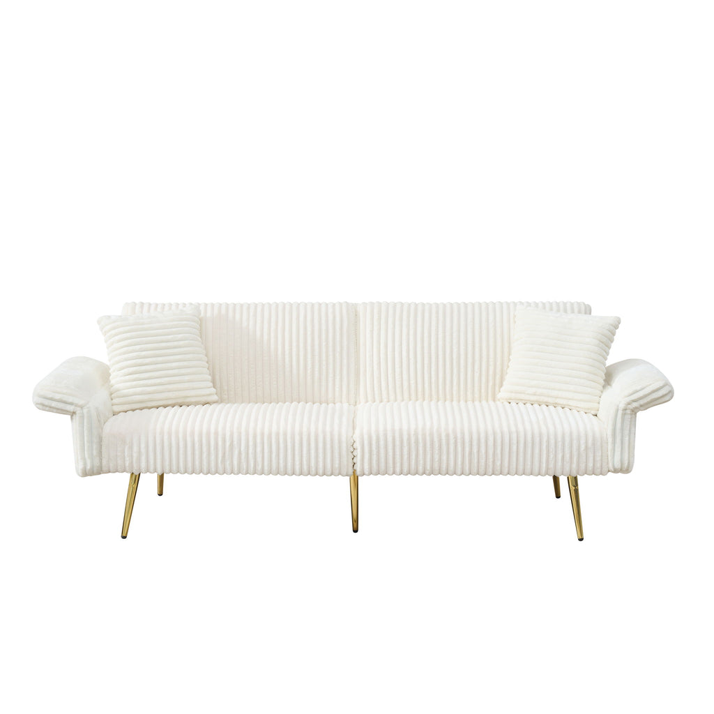 Luxury Foldable Double Sofa Bed With Folding Armrests