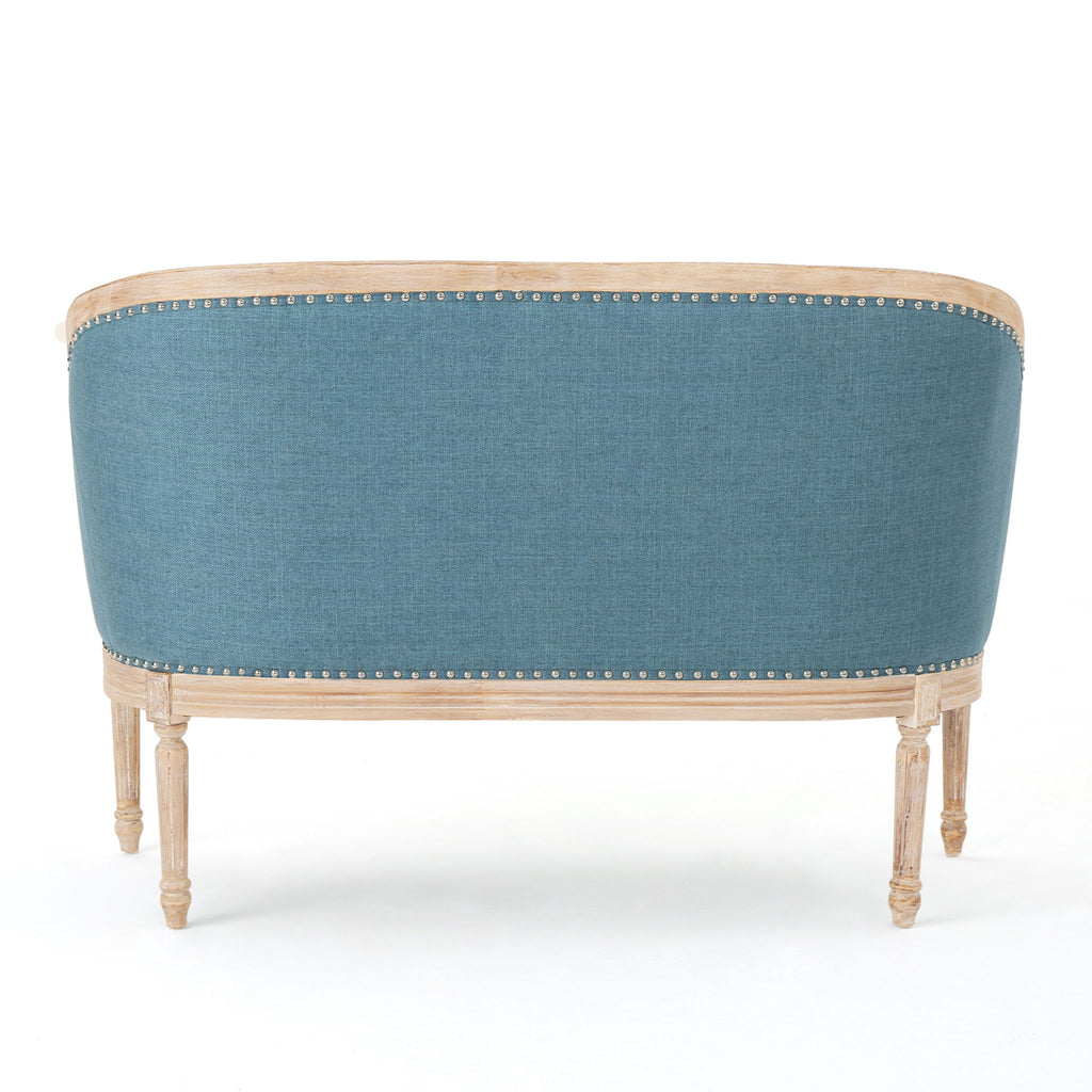 French Country Chesterfield Style Tufted Loveseat