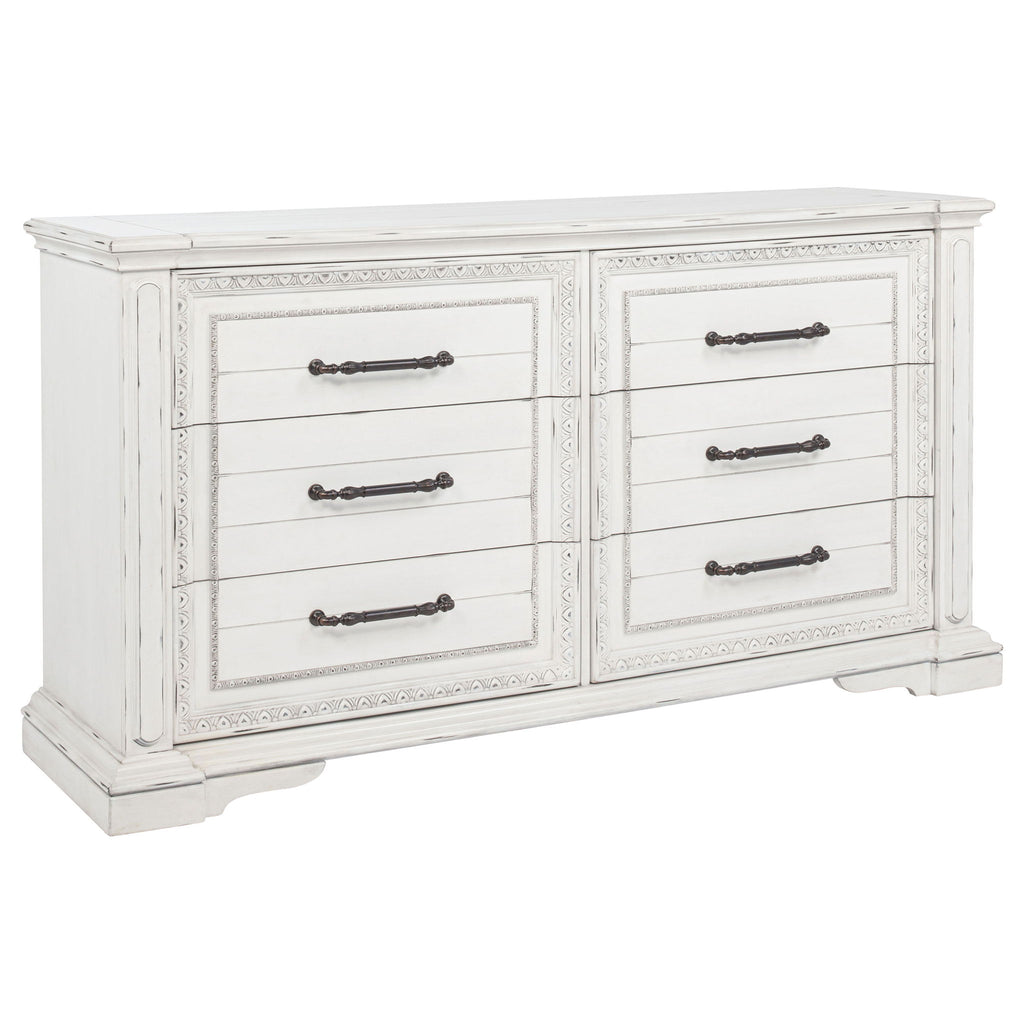 Bedroom Set With LED Lighting And Carved Moldings