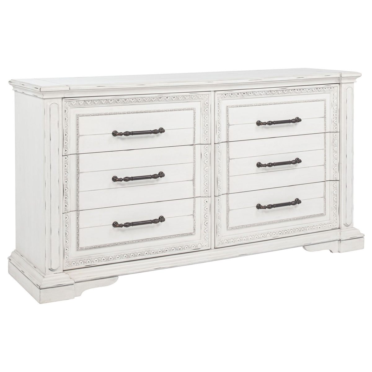 Bedroom Set With LED Lighting And Carved Moldings