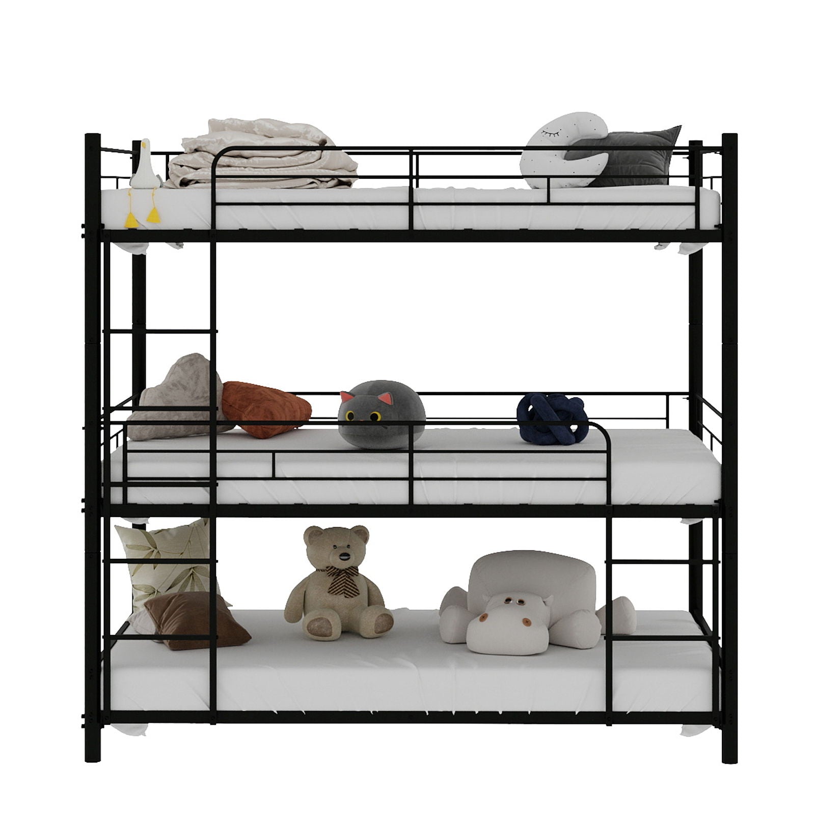 Triple Frame Bed With Built In Ladder