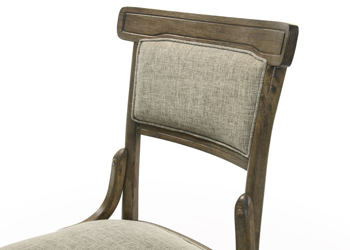 Bistro - Wide Dining Chair With Cushion (Set of 2) - Vintage Walnut