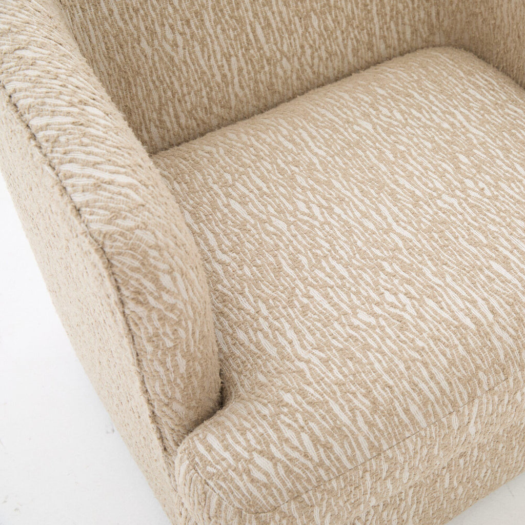Arm Lounge Chair With Removable Seat Cushion - Light Brown