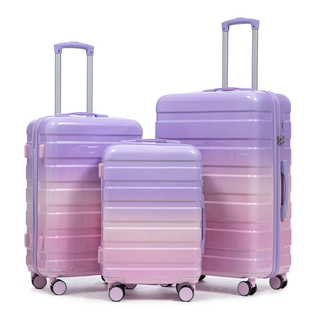 Luggage Set 20" /24" /28" With Combination Lock And Silent Wheels