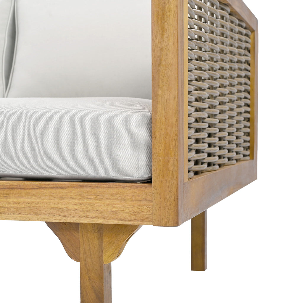 Claremont - 3 Seater Daybed With Rattan Arms - Teak