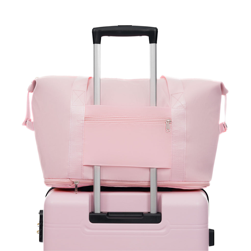 6 Piece Lightweight Hardshell Luggage Set With Double Spinner Wheels, Password Lock
