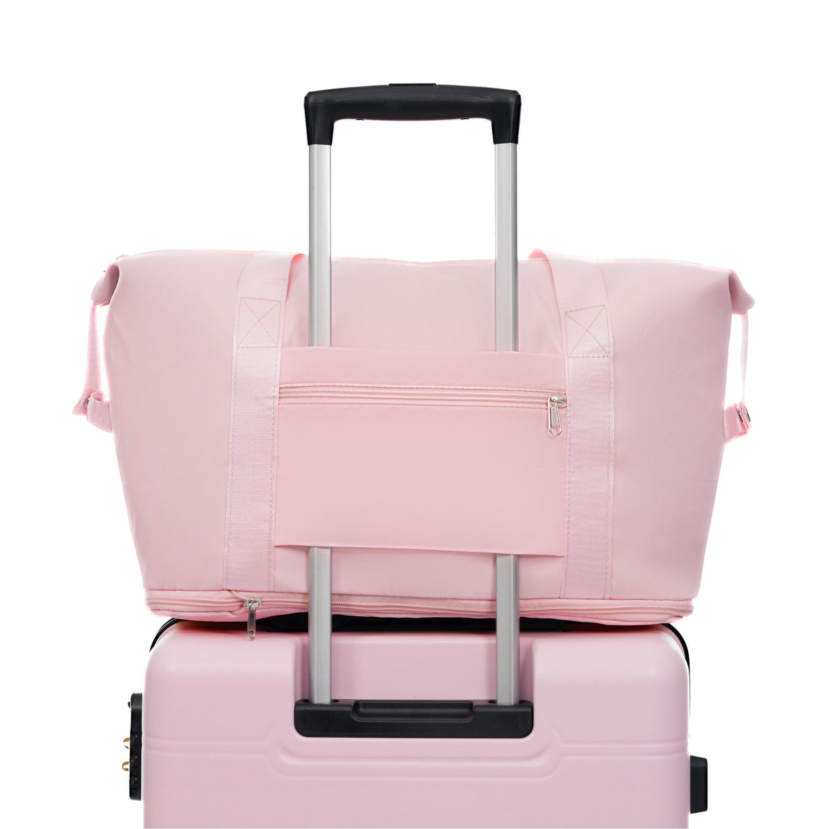 6 Piece Lightweight Hardshell Luggage Set With Double Spinner Wheels, Password Lock