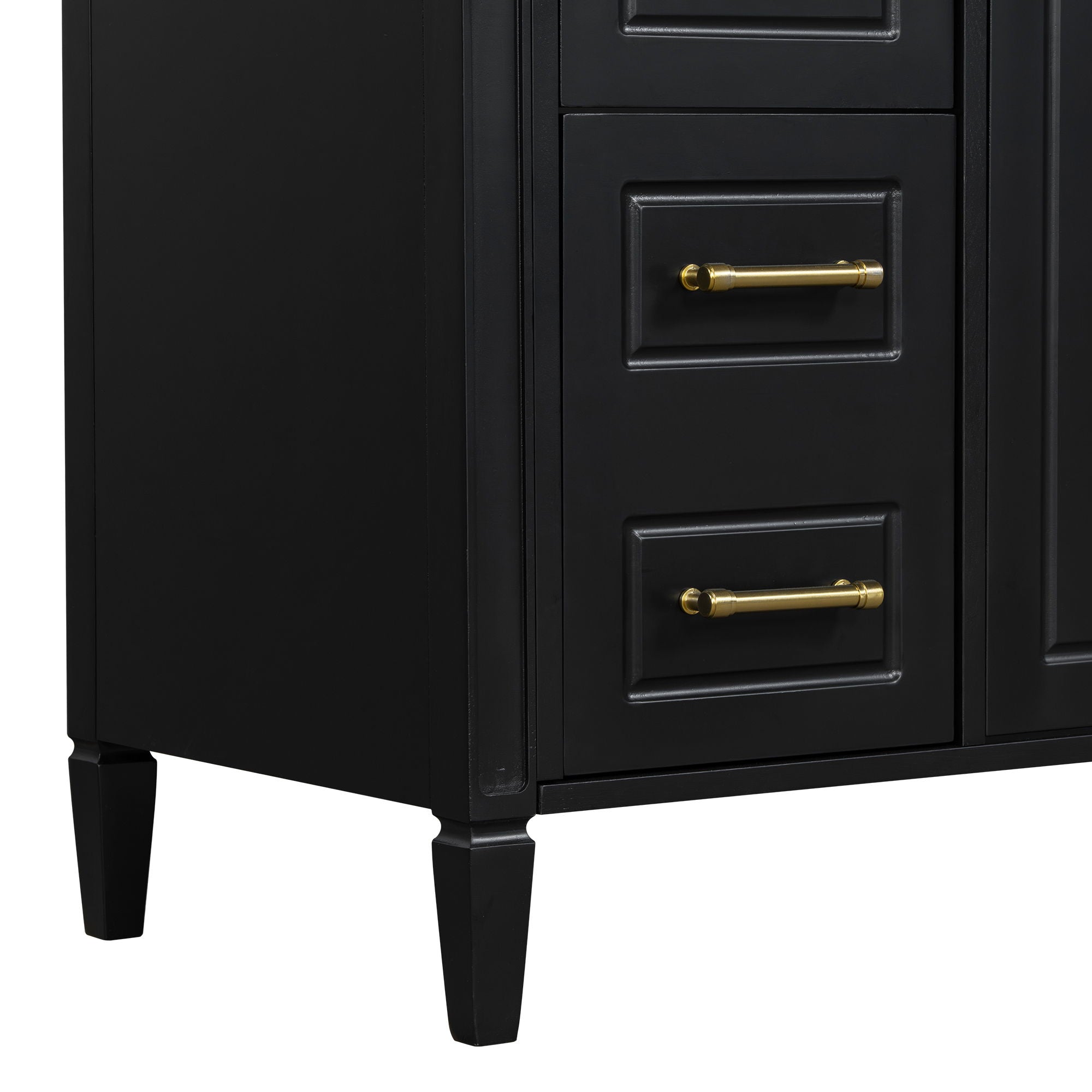 Bathroom Vanity With Sink, 4 Drawers, 2 Doors