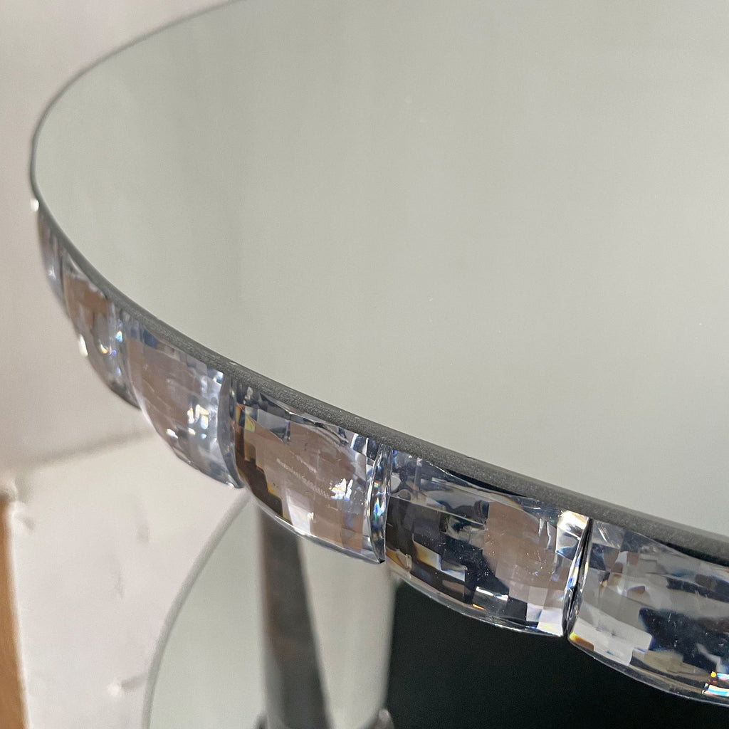 Coffee Table, Oval Double Layer Home Furnishing - Silver