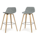 Randolph - Counter / Bar Height Stool Upholstered (Set of 2) - Gray