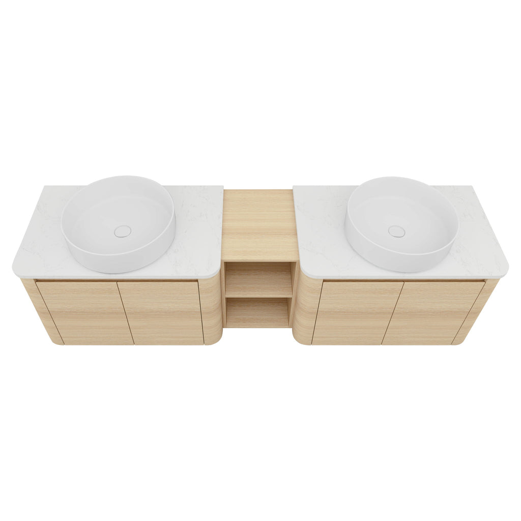 Mounted Bathroom Vanity With Art Sink, 1 Storage Shelf, Soft Close Door