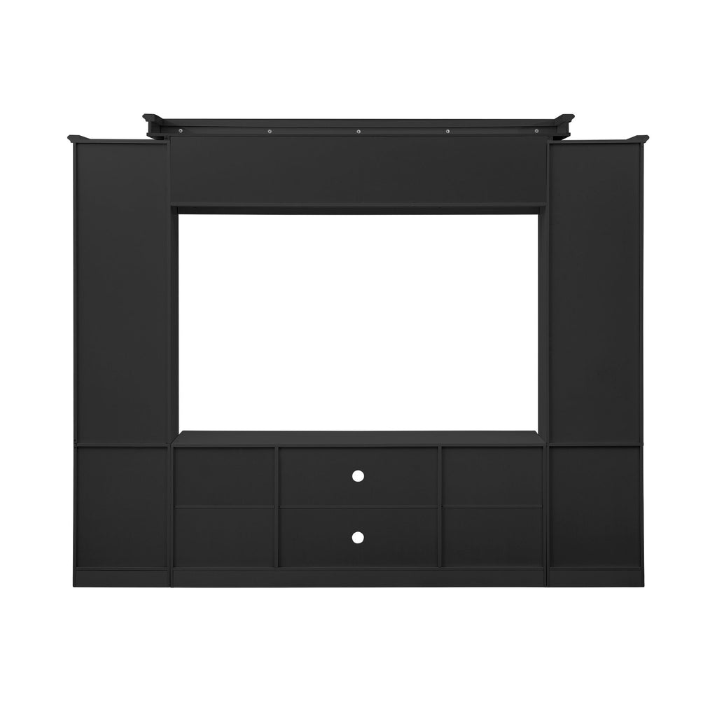 All-In-One TV Stand With Bookcase For TVs Up To 65"
