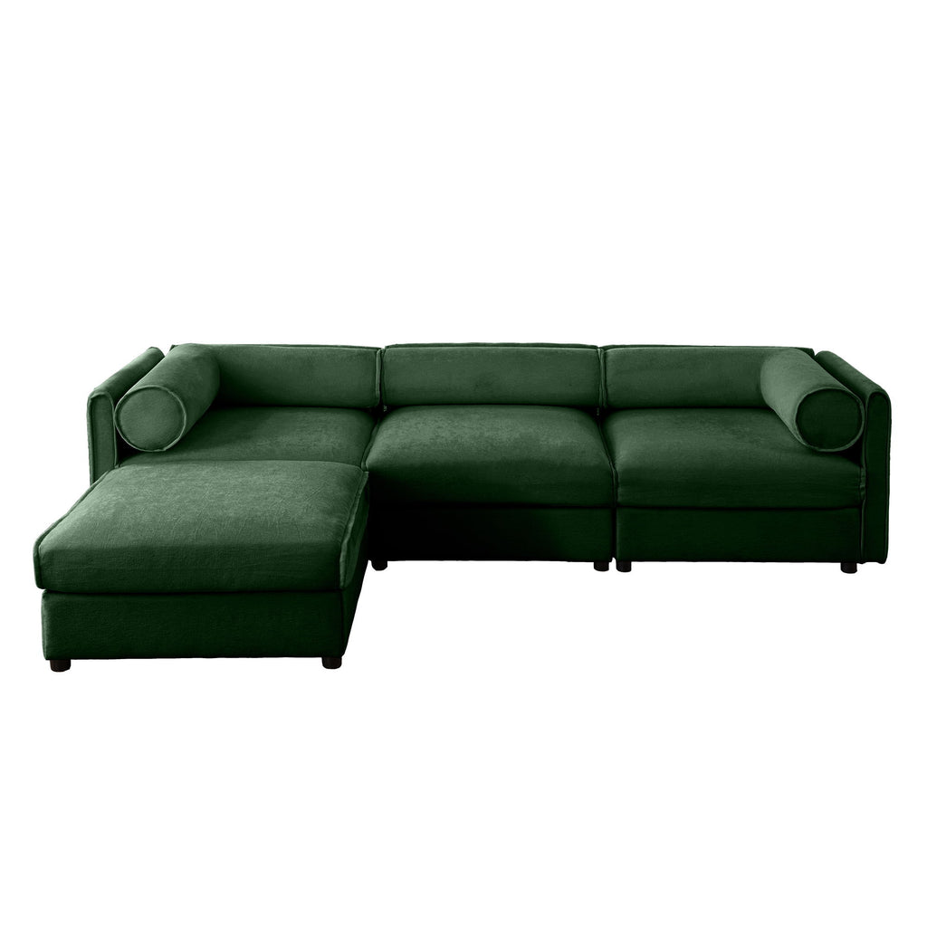 Contemporary Elegant Sofa With Storage And Ottoman