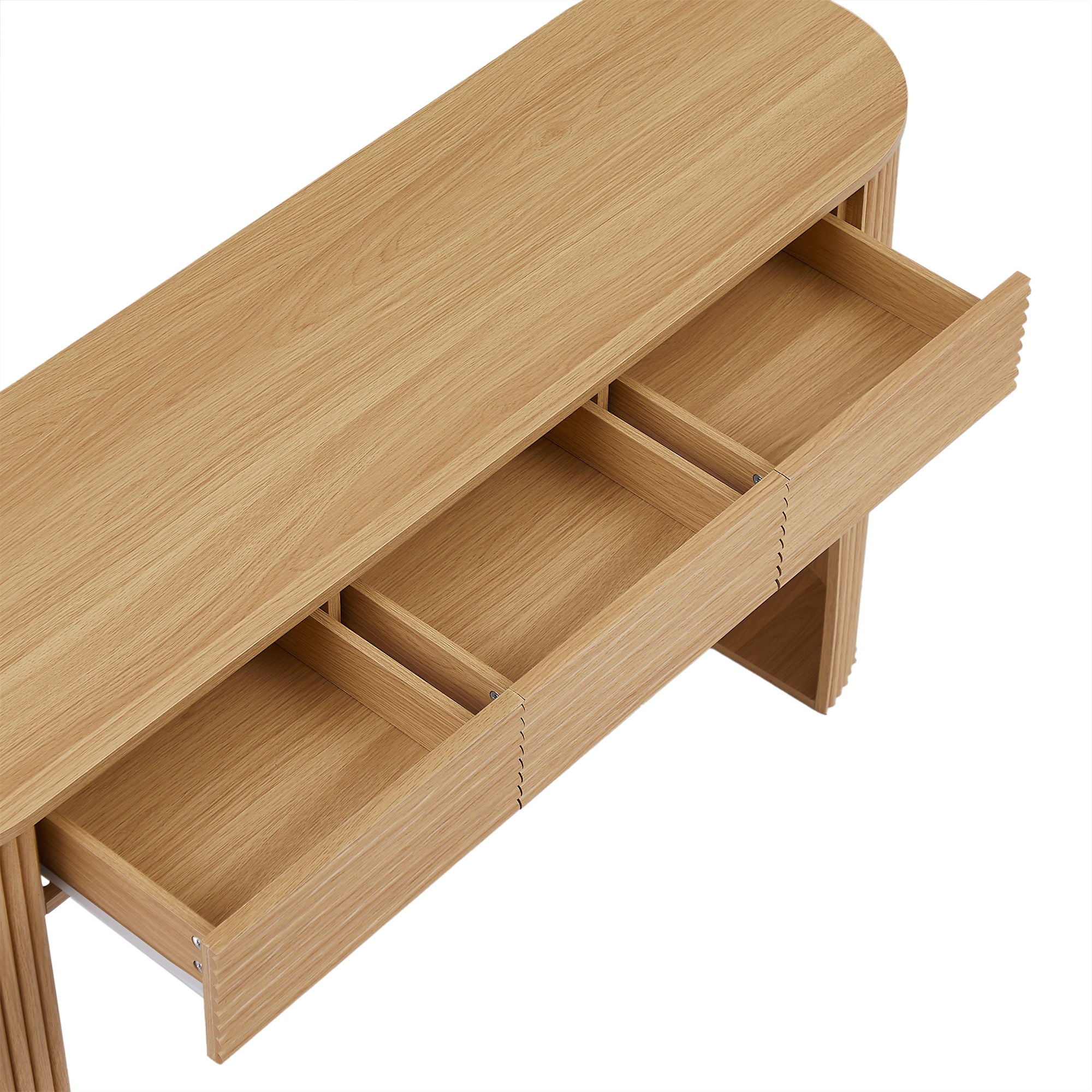 Retro Console Table With Storage, 3 Drawers