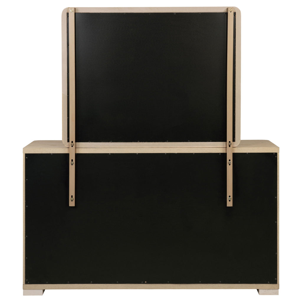 Mirador - 6 Drawer Dresser And Mirror Set - Light Oak