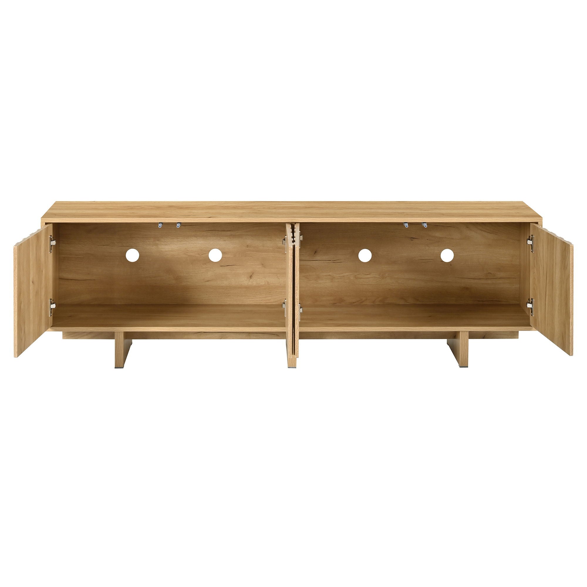 Retro Style TV Stand With Wavy Door