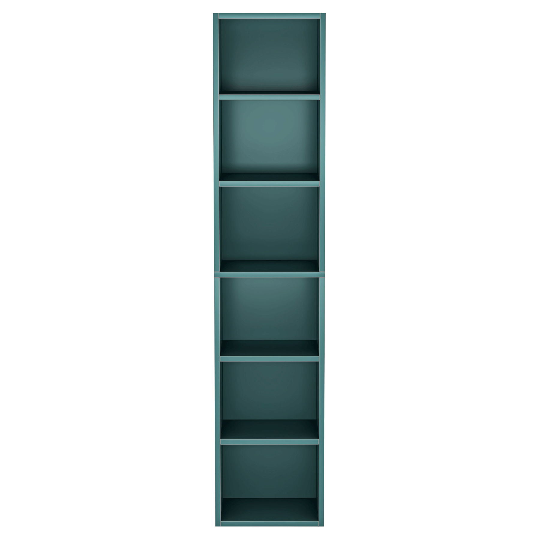 6 Tier Narrow Corner Cube Bookcase Storage, Freestanding Shelf With Open Cubes For Living Room