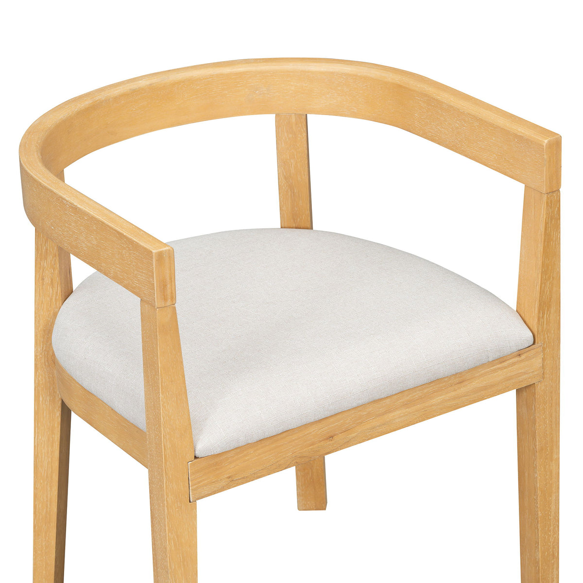 Rectangular Dining Table Set For 6 With Upholstered Barrel Back Chairs