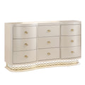Flora - 9 Drawer Dresser With LED - Champagne