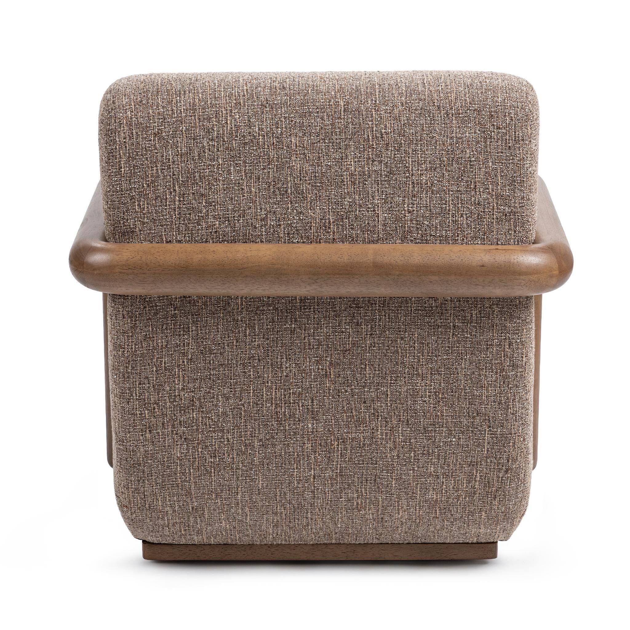 Welson - Swivel Accent Chair - Warm Mocha