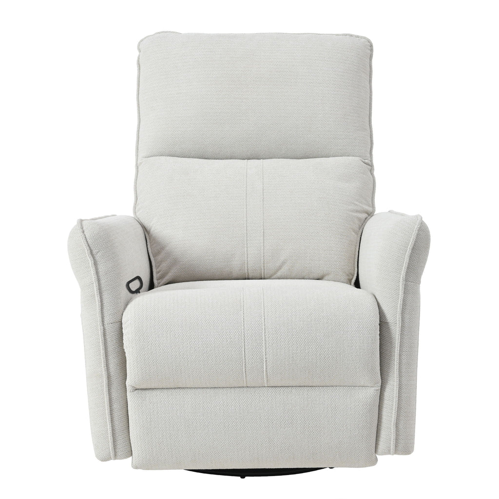360° Swivel Rocker Recliner Chair, Swive Nursery Rocking Chair With Pull Ring, Glide Chair For Livin Room - Gray