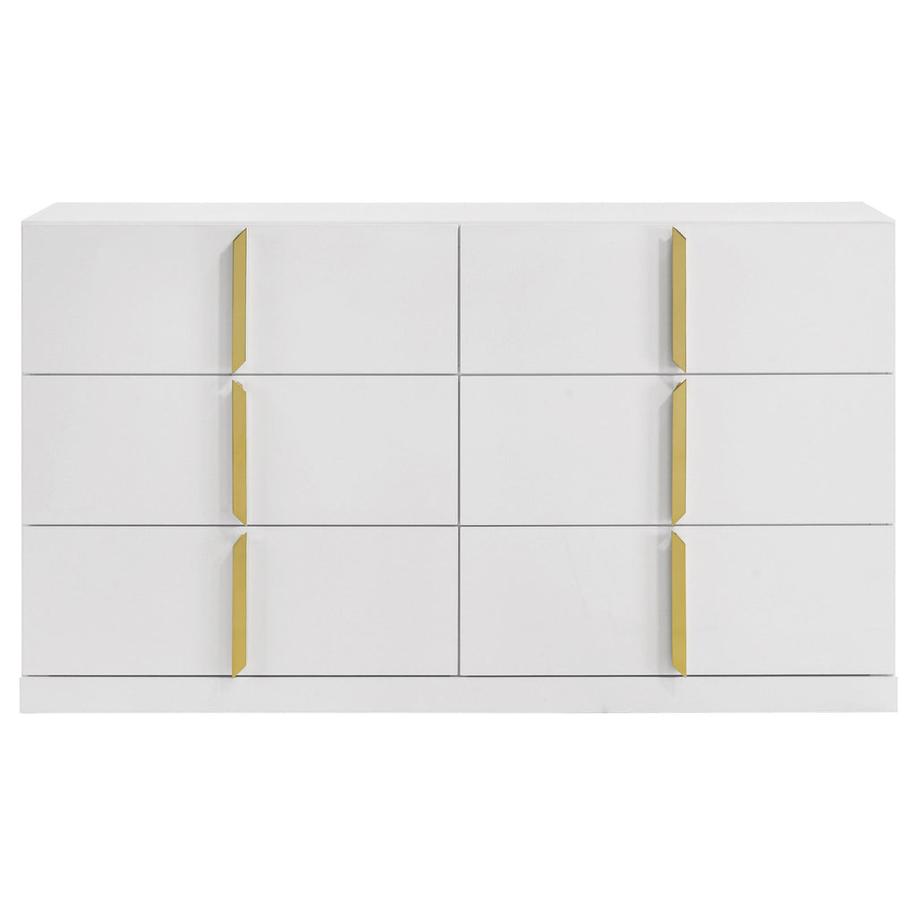 Lauryn - 6 Drawer Dresser Cabinet - Gloss White