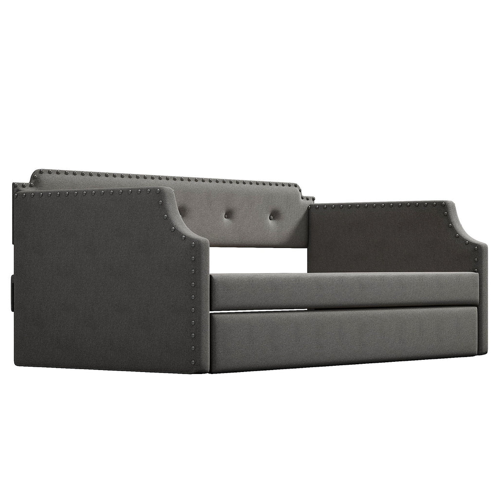 Upholstered Daybed With Trundle