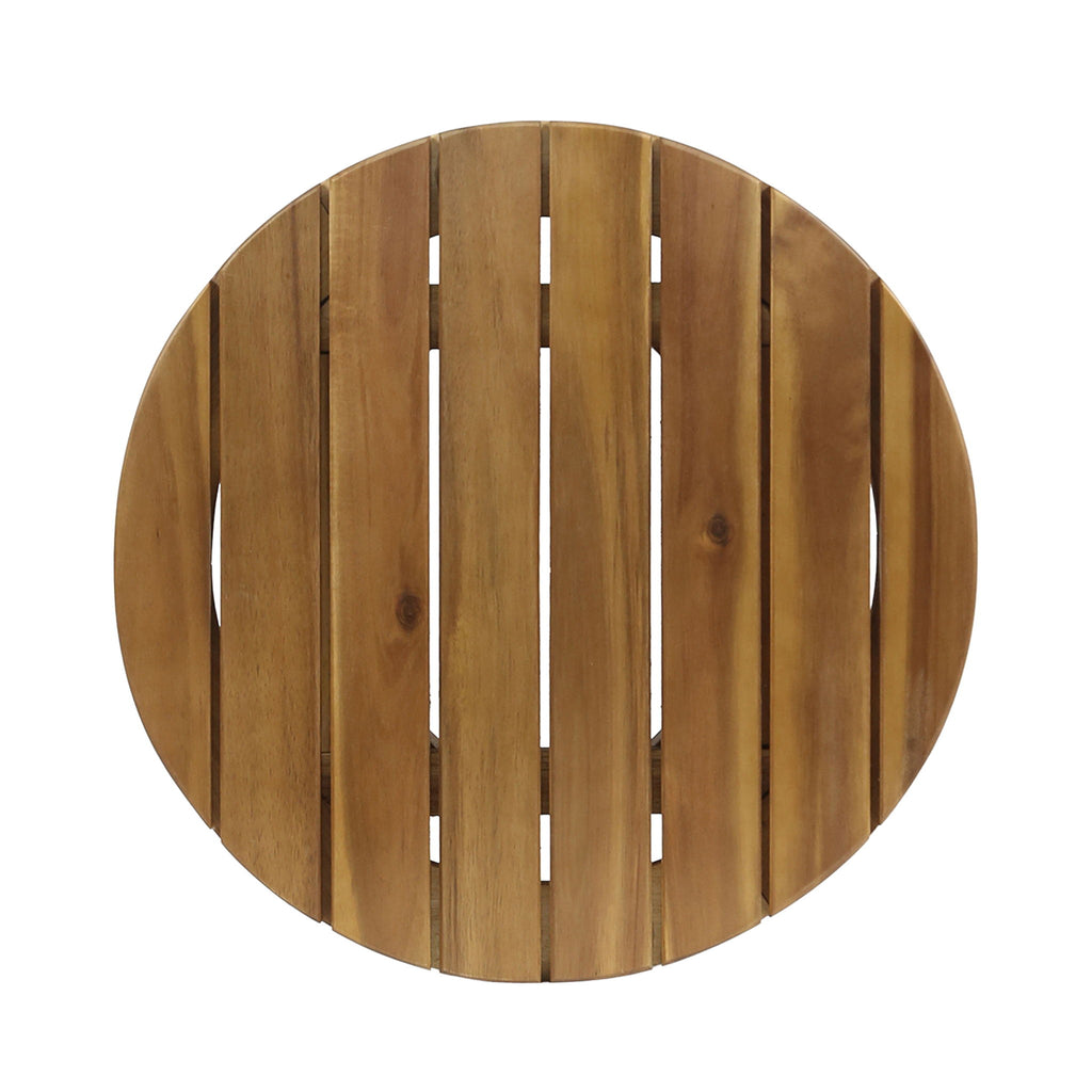 Outdoor Acacia Wood Side Table With Weather Resistance