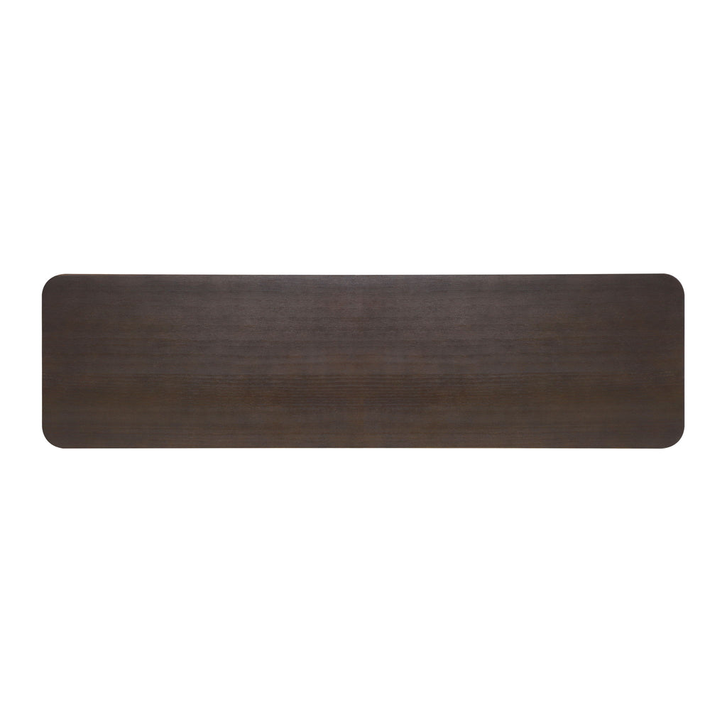 Console Table With Open Arch Cutouts For Living Room Hallway - Espresso