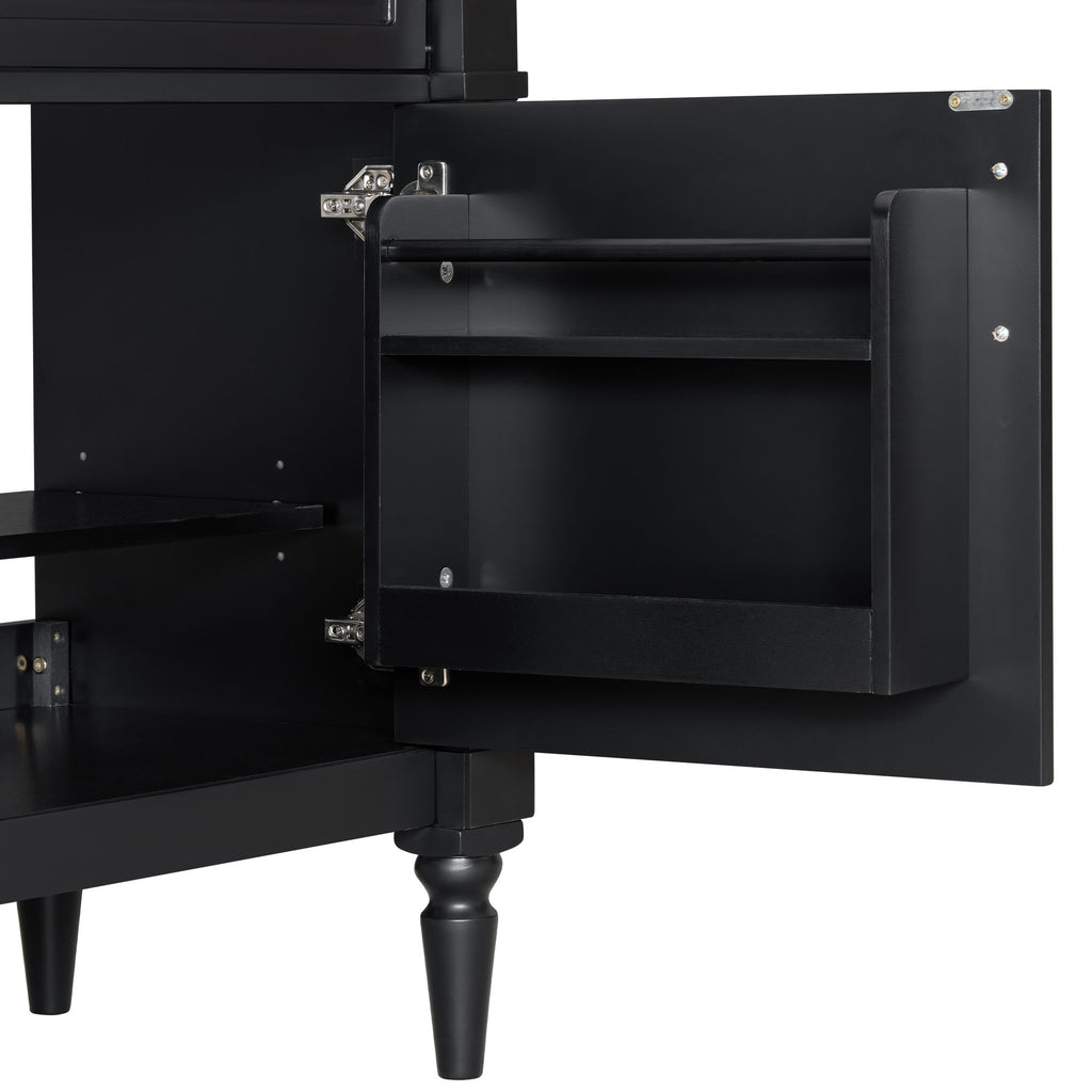 Freestanding Bathroom Vanity With Sink, Adjustable Shelf, Flip Drawer