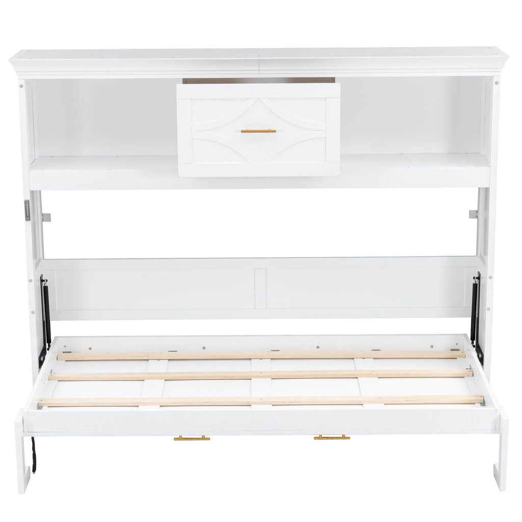 Murphy Bed With Charging Station And Drawer