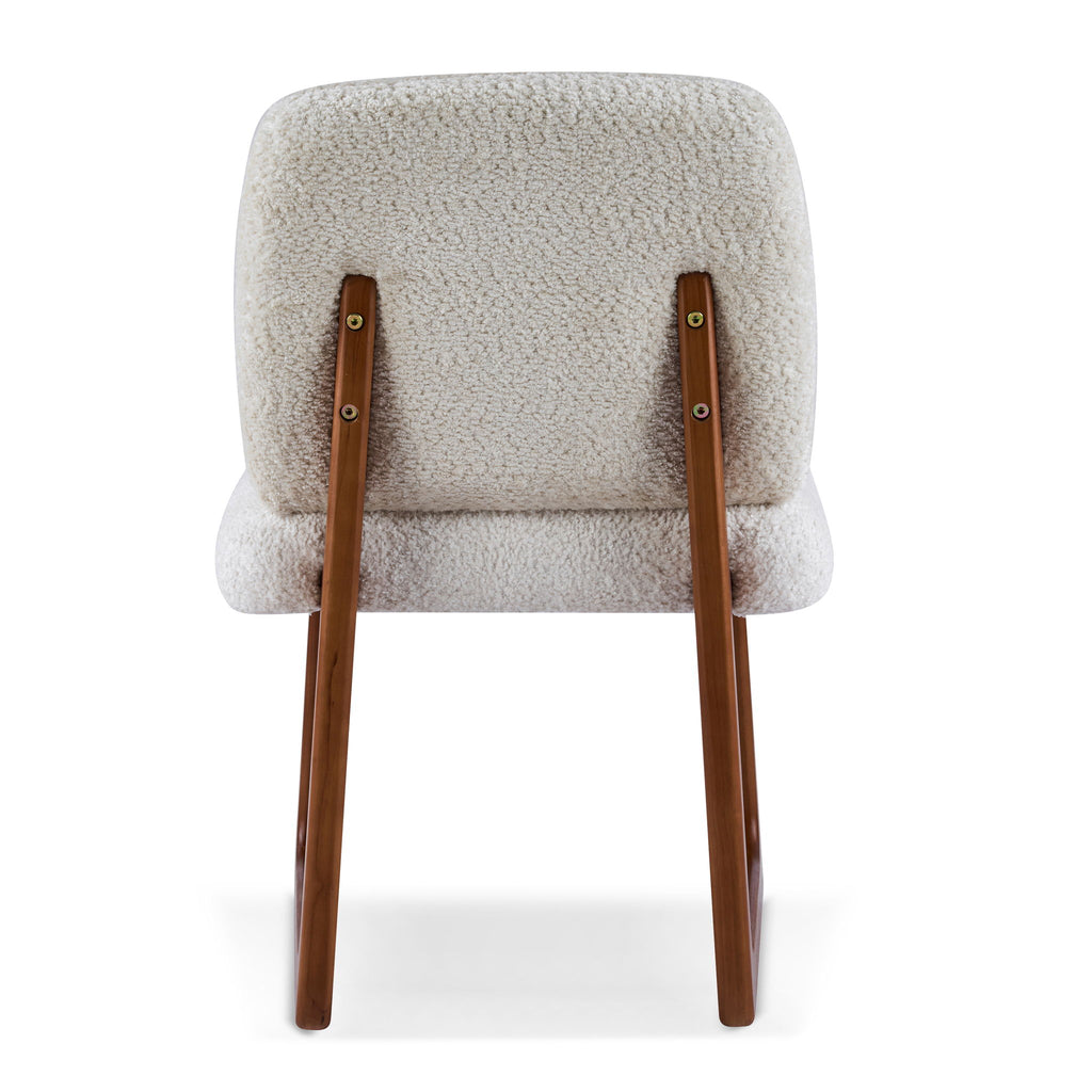 Dining Chair With Curved Legs (Set of 2) - Beige / Brown