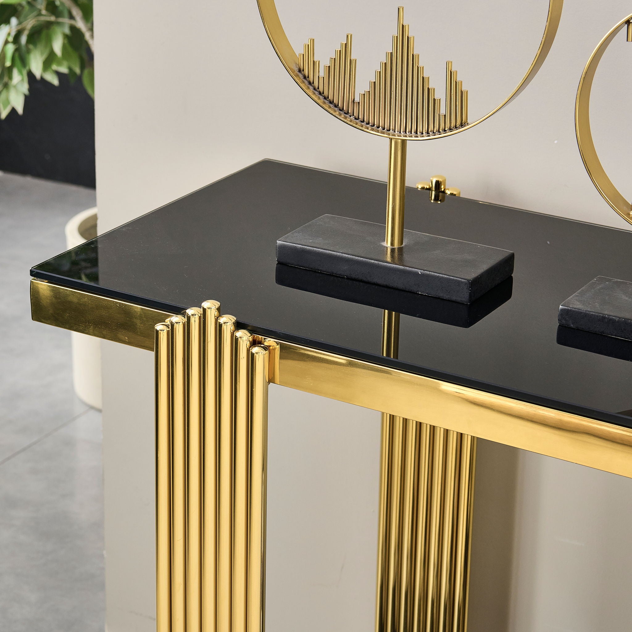 Console Table With Double Tier Storage