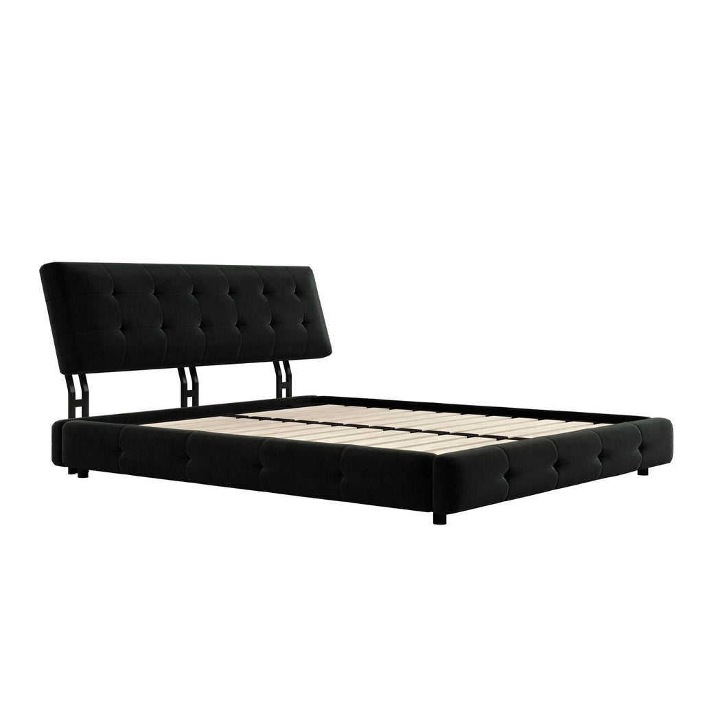 Tufted Headboard With Extra-Large Ultra-Soft Cloud Pillow Design