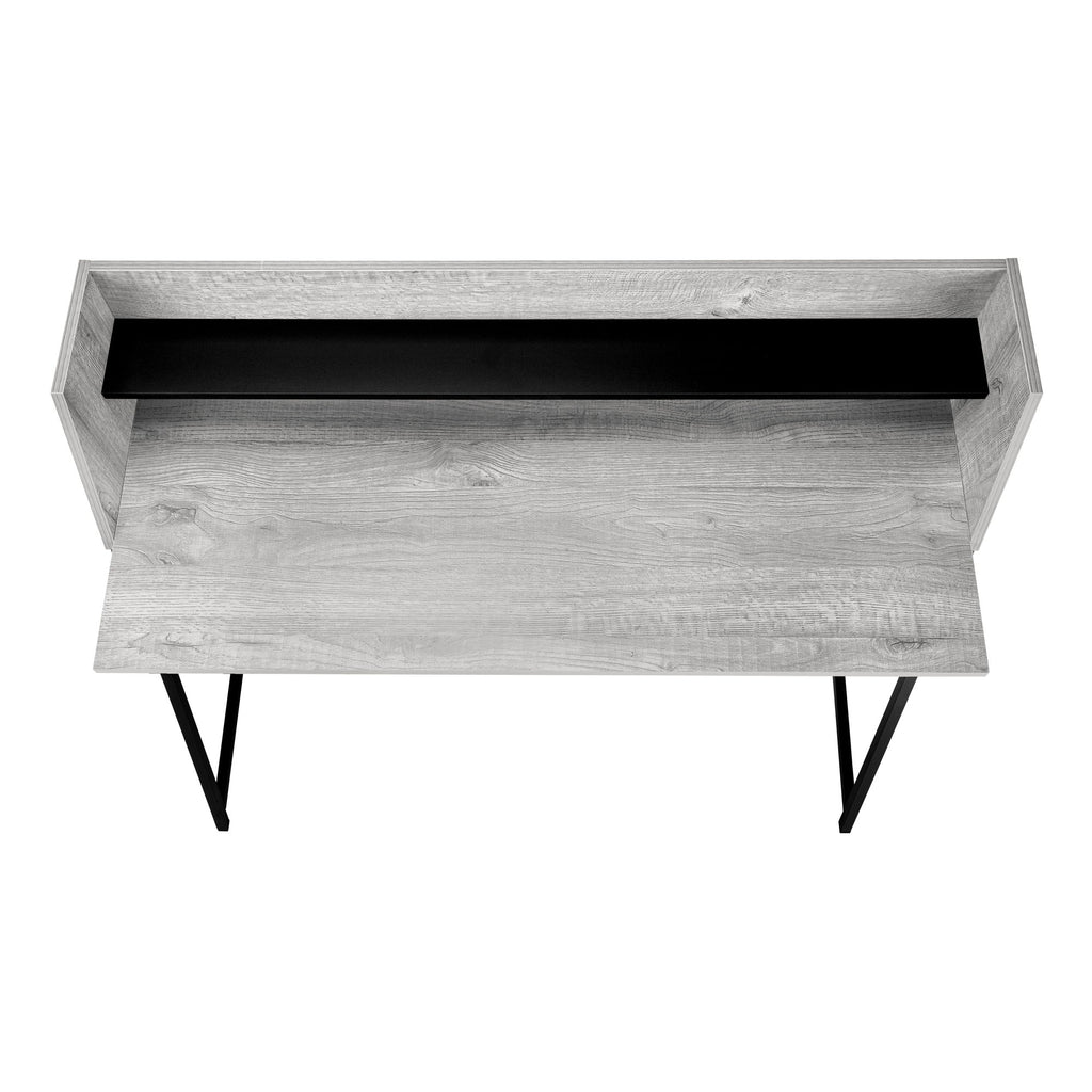 Computer Desk For Home Office, Laptop, Storage Shelves - Gray