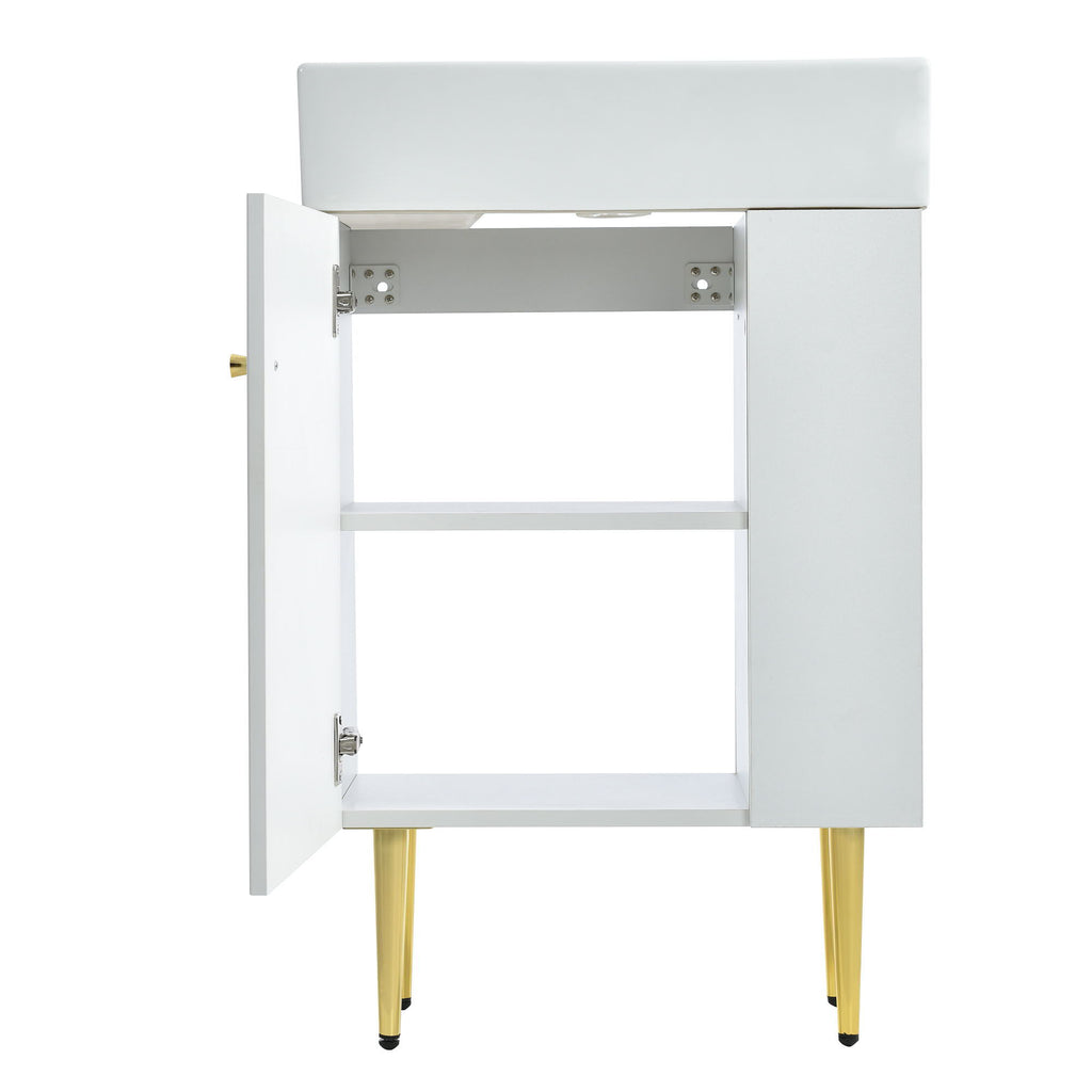 Bathroom Vanity, Combo Cabinet, Bathroom Storage Cabinet, Single Ceramic Sink