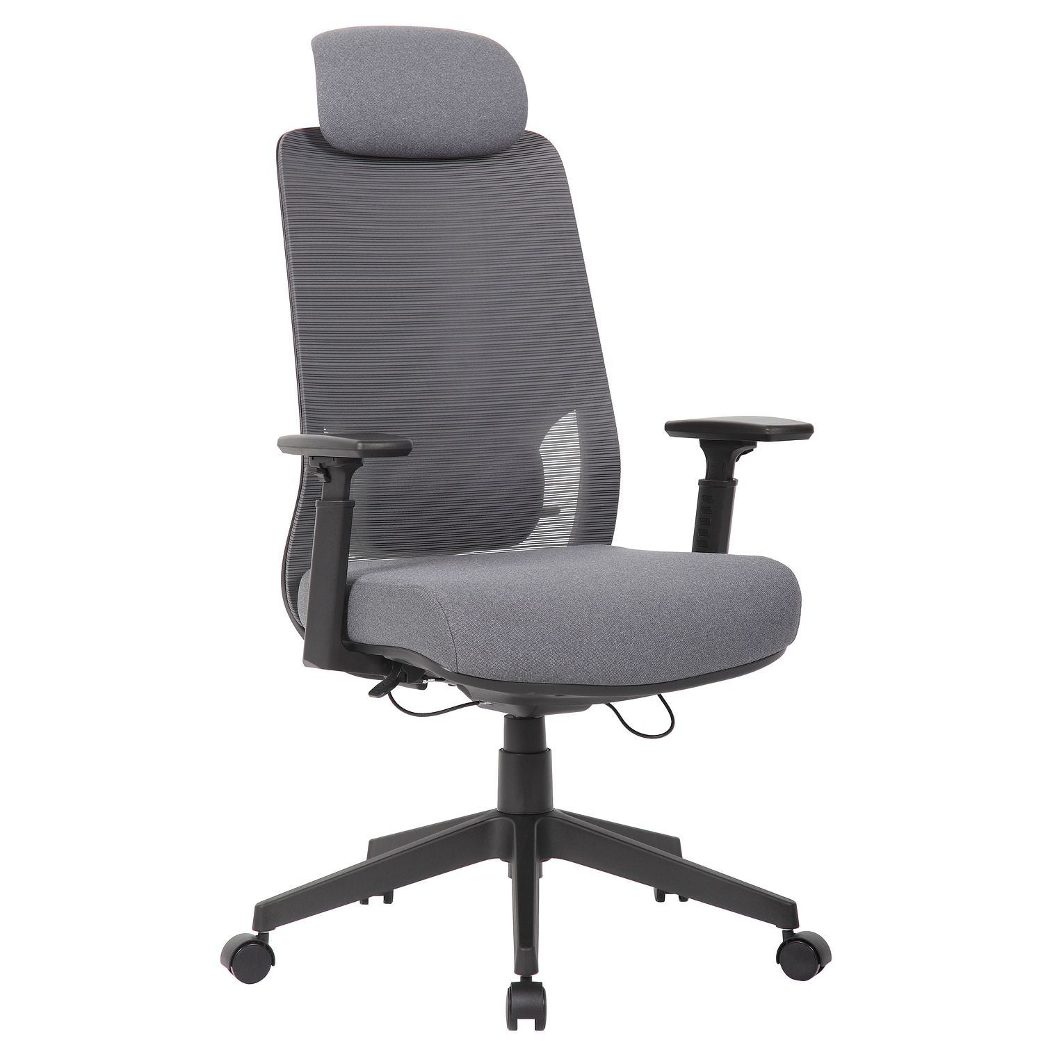High Back Breathable Ergonomic Office Chair With Adjustable Headrest & 5D Armrest, Height Adjustable Swivel - Antique Gray
