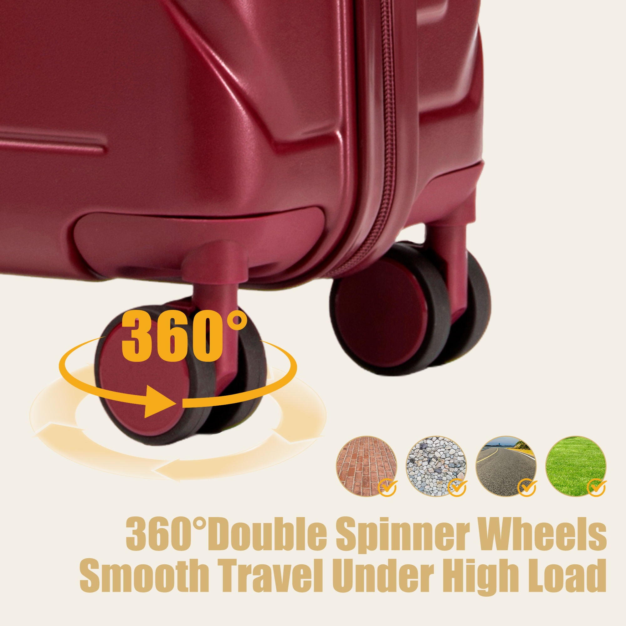 Hard Shell Travel Luggage With Scratch Resistant Surface