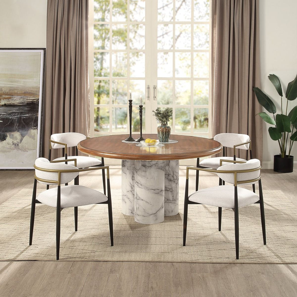 Harvey - Round Dining Table - Brown