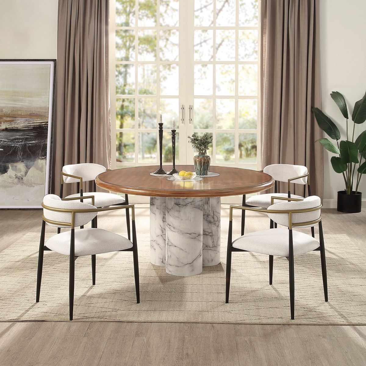Harvey - Round Dining Table - Brown