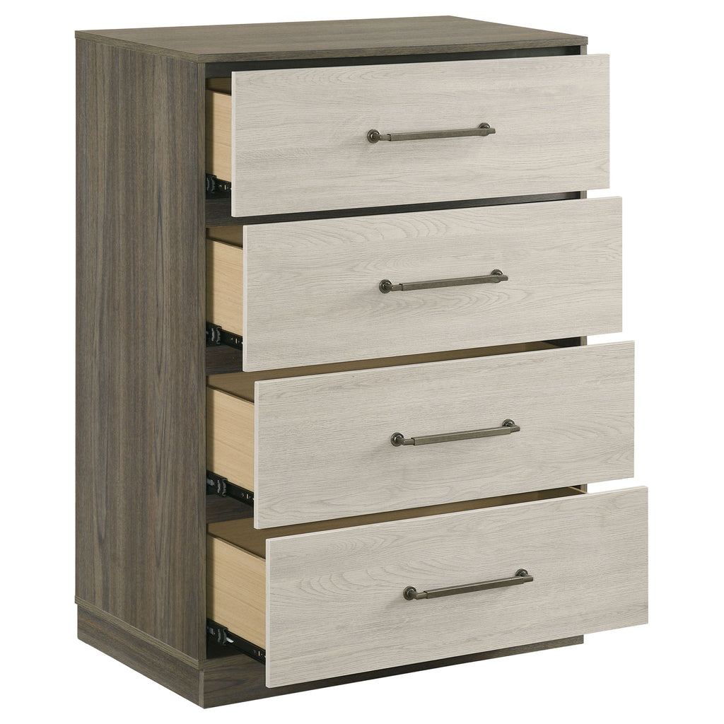 Edmondson - 4 Drawer Chest - Natural / Gray