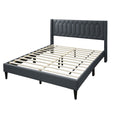 Platform Bed With Diamond Tufted Headboard