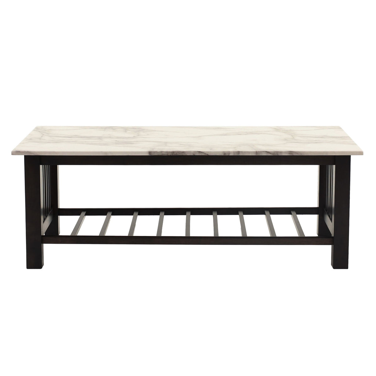3 Piece Occasional Table Set, 1 Coffee Table And 2 End Tables, Open Storage Design - Walnut