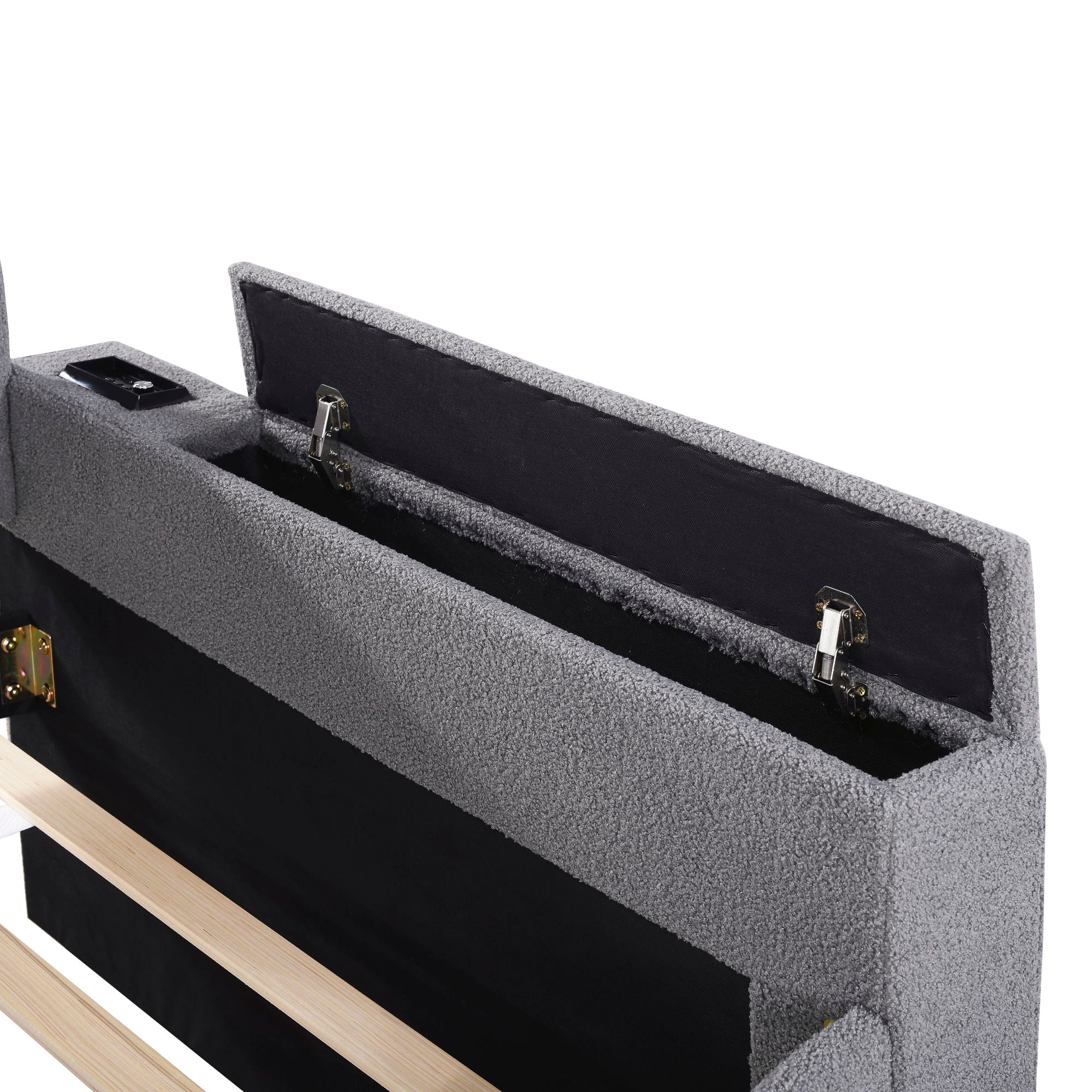 Upholstered Daybed With Storage Armrests, Trundle And Latest Integrated tooth Audio System